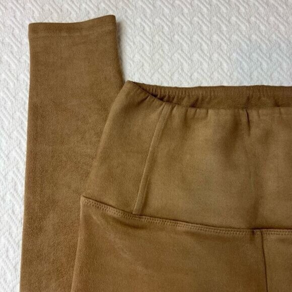 Aritzia Wilfred Free Daria Vegan Faux Suede Tan Beige Leggings Women’s Small - Picture 3 of 9